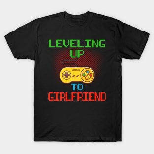 Promoted To Girlfriend T-Shirt Unlocked Gamer Leveling Up T-Shirt